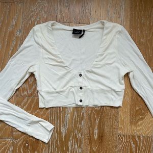 Out From Under Cropped Top Button Down